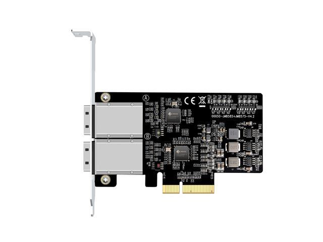 MAIWO PCIex4 PCI-E 4 PCI Express to 2 mini SAS SFF8088 Expansion Card Adapter converter, Two SAS
 Connector up to 12Gbps Transfer Rate, SAS PCI Express Convertor Card