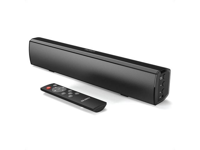 Mini Home Theater Surround Sounbar with Remote Control for TV PC Phones Tablets Sound Bars for TV 16-Inch Soundbar for TV with Bluetooth and Wired Connections 