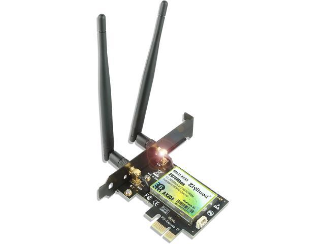 3000Mbps PCIe WiFi Card with Bluetooth5.1 for Desktop PC | Intel WiFi 6  AX200 | 5G 2.4G WiFi Bluetooth Card with 160MHz,OFDMA,MU-MIMO | Support 