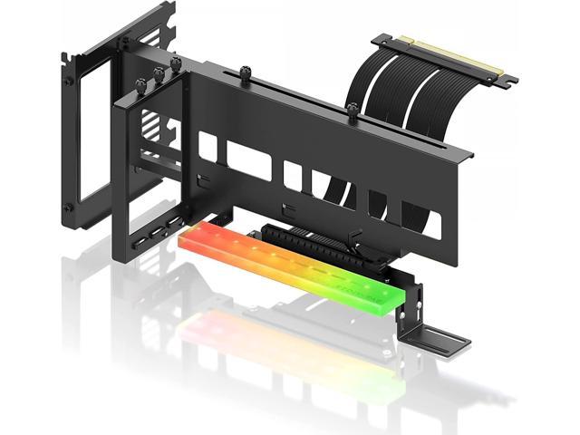 Vertical PCIe 4.0 GPU Mount Graphic Card Holder with 3 ARGB LED Module,