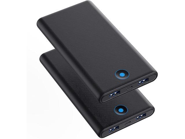 Portable Charger, 2-Pack 20000mAh Power Bank Ultra Slim Fast Charging External Battery Pack with Dual USB Outputs Compatible with iPhone 12 Pro/12/11/XR/X, Samsung S20, iPad Tablet etc.