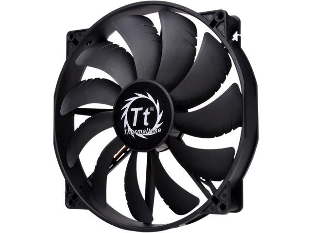 Thermaltake 200mm Pure 20 Series Black 200x30mm Thick Quiet High Airflow Case Fan with Anti-Vibration Mounting System Cooling CL-F015-PL20BL-A