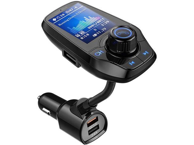 Afdeling Stoel Bedenken Bluetooth FM Transmitter for Car, Bluetooth Car Adapter, 4-in-1 Car MP3  Player with 1.8 Inch Color Display, AUX Input/Output, 3 Port USB, S  Handsfree Call, SD/TF Card, USB Disk,QC3.0,5 EQ Modes -
