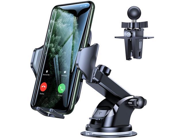 VANMASS 2024 Upgrade【Top Military-Grade】 Car Phone Holder, 【Newest &  Strongest Suction】 Cell Phone Car Mount Windshield Dashboard Vent Truck  Stand
