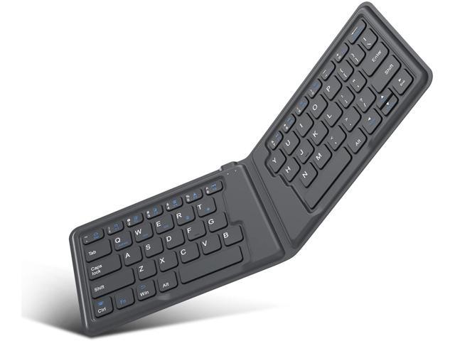 Wireless Bluetooth Keyboard, Ultra-Thin Foldable Rechargeable