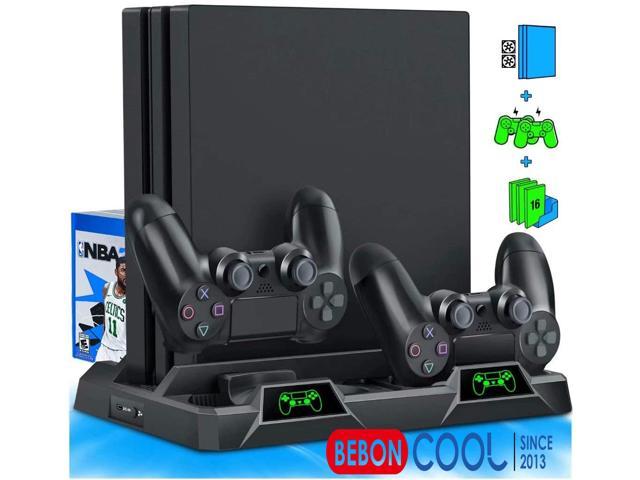 terning Barbermaskine Gætte BEBONCOOL PS4 Stand Cooling Fan for PS4 Slim/PS4 Pro/PlayStation 4,PS4 Pro  Stand Vertical Stand Cooler with Dual Controller Charge Station & 16 Game  Storage,PS4 Organizer Stand with Game Storage - Newegg.com