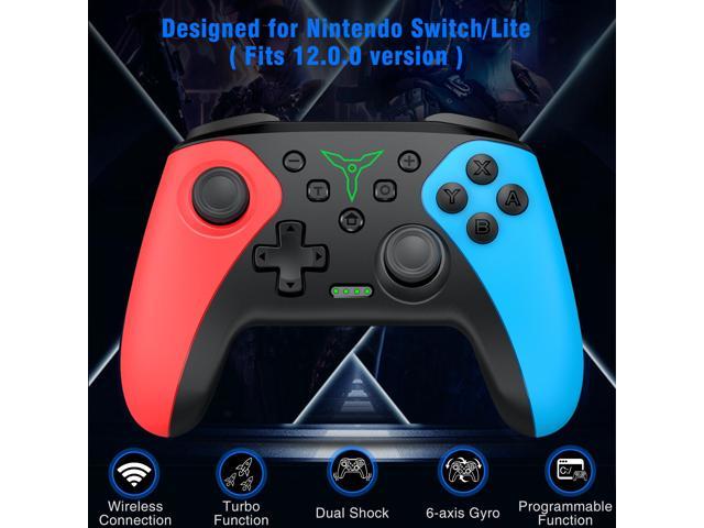  Wireless Switch Controller for Nintendo Switch/Lite/OLED  Controller, Switch Controller with a Mouse Touch Feeling on Back Buttons,  Extra Switch Pro Controller with Wake-up,Programmable, Turbo Function  (Red+Blue) : Video Games