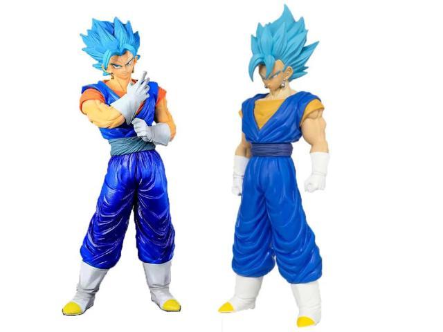 In stock Bandai original Dragon Ball Silver hair Goku blue hair vegeta  Trunks Vegetto Blue hair Goku action figure Anime - AliExpress