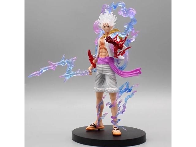 One Piece Figures Luffy 19cm Nika Sun God Gear 5 Anime Action Figures Pvc  Statue Model Doll Ornament Collectible Kid Gift Toys(no box)(Nika Luffy) 