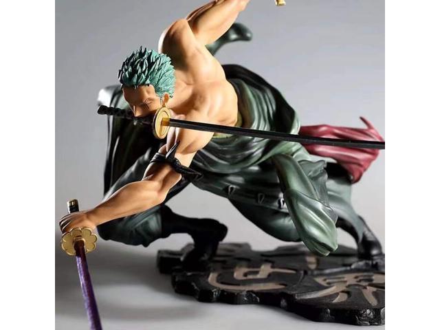 One Piece 10cm Anime Figure GK Roronoa Zoro Three-blade Sa-maximum Manga  Anime Statue Action Figure Collection Model Kid Toy(10cm (10cm) Camel (XP-040)  ) 