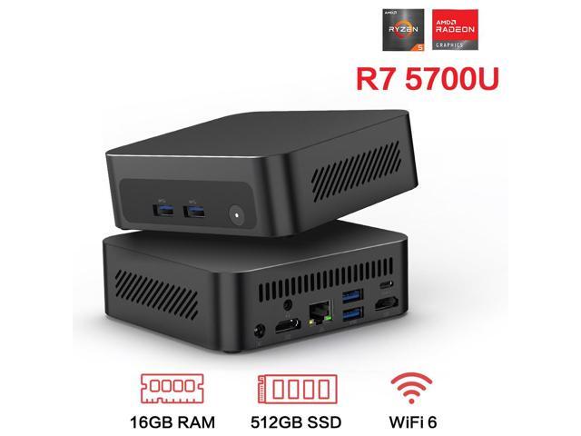 MLLSE Mini PC Desktop Computers, AMD Ryzen 7 5700U, 8 Cores 16 Threads ...