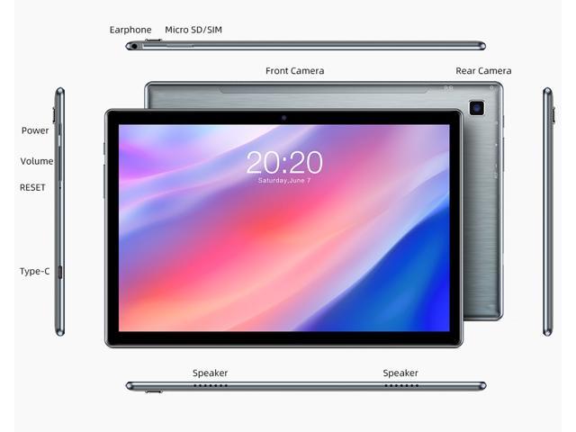 Siblings Tick setup Teclast P20HD 10.1" Android 10 Tablet 1920x1200 Octa Core 4GB RAM 64GB ROM  4G Network AI Speed-up Tablets PC Including leather case - Newegg.com