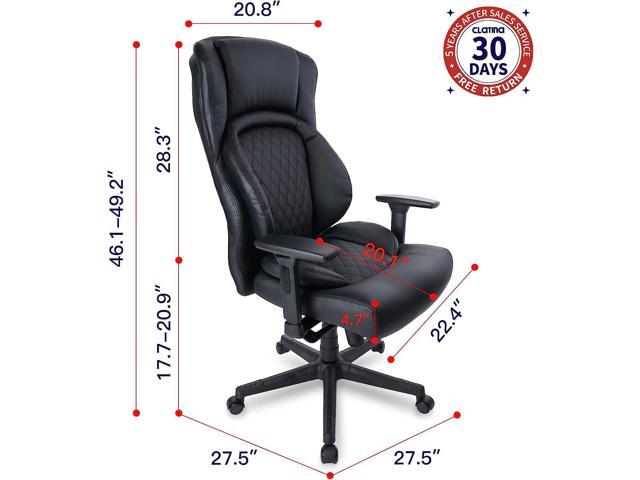 CLATINA Ergonomic Big Tall Executive Office Chair with Upholstered Swivel 400lbs High Capacity Adjustable Height Thick P