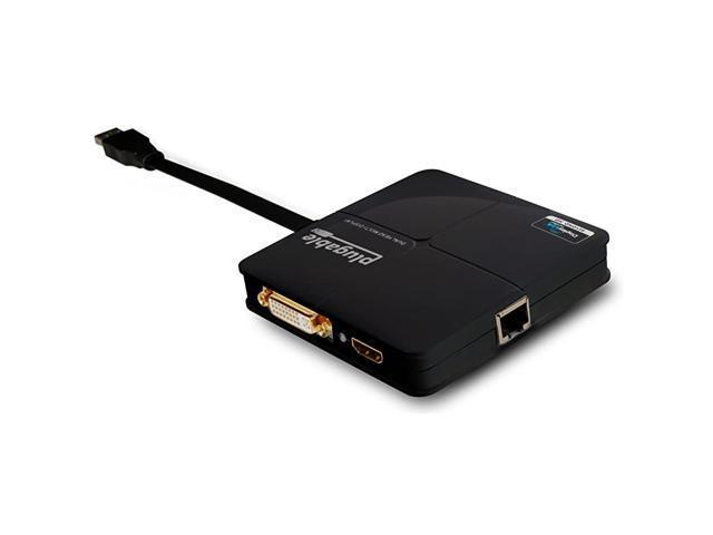 USB 30 Universal Mini Laptop Docking Station for Windows Dual Video HDMI and DVIVGA Gigabit Ethernet