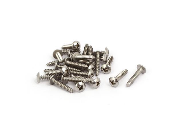 M4x12mm Thread 316 Stainless Steel Truss Phillips Head Self Tapping Screw 15pcs
