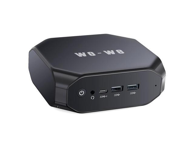 wo-we Mini PC with AMD Excavator A9-9400 up to 3.2GHz, Radeon R5 Series Supports 4K@30Hz HD Dual Display, 8G DDR4 128G M.2 SATA SSD,2* HDMI 2.0,Dual Band WiFi, Gigabit Ethernet, USB 3.1