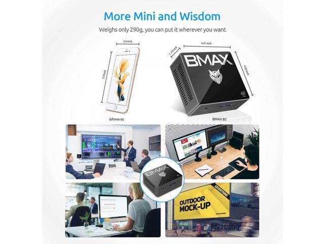 BMAX B2 Mini PC Intel Celeron E3950 Quad core 8GB RAM 256GB ROM