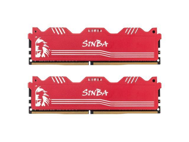 LEVEN SINBA 32GB (16GBx2) DDR4 3200MHz PC4-25600 288-Pin U-DIMM CL16 Overclocking Gaming RAM Desktop Memory Module- RED (JROC4U3200172408R-16Mx2)