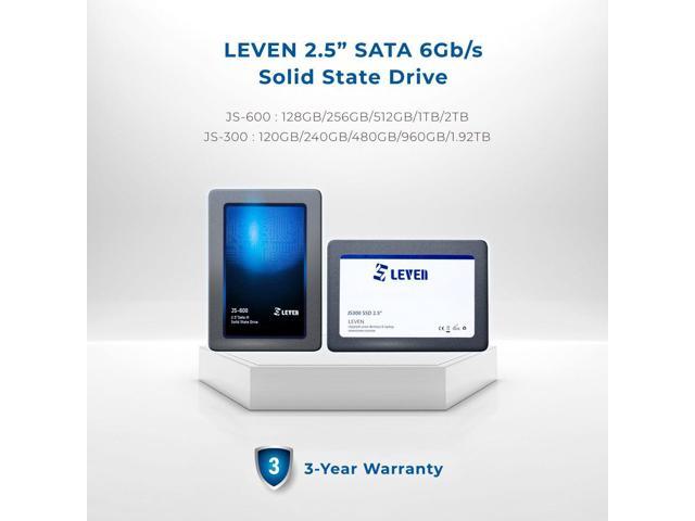 Compatible with Laptop & PC Desktop LEVEN SSD 128GB 3D NAND TLC SATA III Internal Solid State Drive 0.28 6 Gb/s - up to 550MB/s 2.5 inch /7mm JS600SSD128GB Retail 1 Pack - 