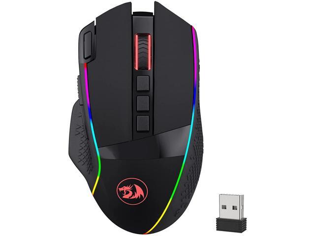 Redragon M991 Wireless Gaming Mouse, 19000 DPI Wired/Wireless Gamer Mouse w/ Rapid Fire Key, 9 Macro Buttons, 45-Hour Durable Power Capacity and RGB Backlight for PC/Mac/Laptop