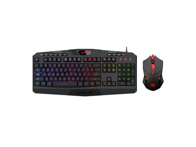 gaming keyboard and mouse red dragon