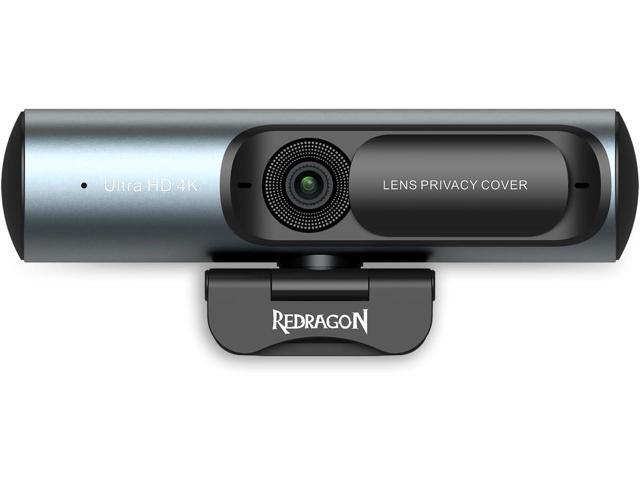 Redragon GW911 4K Webcam for PC, Ultra HD with Dual Noise-Cancelling Mic, PDAF Auto Focus, Auto Light Correction, Plug & Play