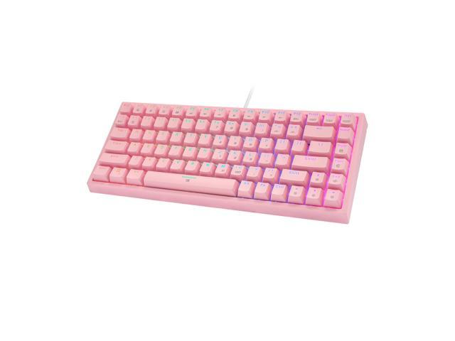 HUO JI CQ84 84 Keys Wired RGB Mechanical Gaming Keyboard, 60% Compact ...