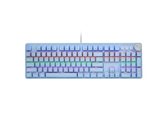 HUOJI BT-855 108 Keys Wired Mechanical Gaming Keyboard, LED Backlit ...