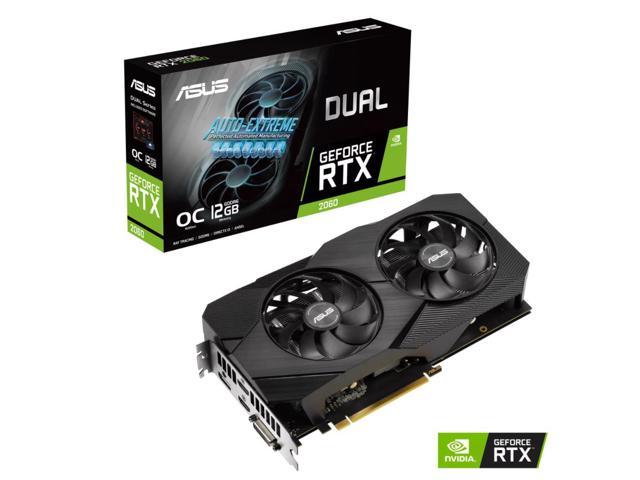 ensidigt finger Ambassadør ASUS Dual GeForce RTX 2060 EVO OC Edition 12GB GDDR6 features two powerful  Axial-tech fans for AAA gaming performance and ray tracing Graphics Card  (DUAL-RTX2060-O12G-EVO) - Newegg.com