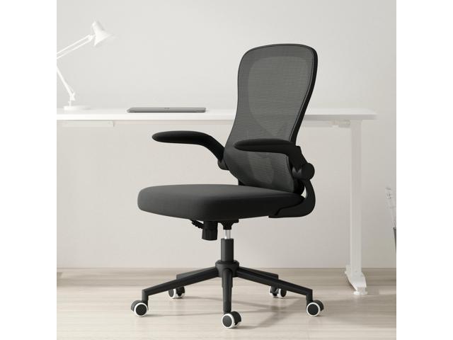 Hbada Office Chair, Ergonomic Desk Chair, Computer Mesh Chair with Lumbar Support and Flip-up Arms, Black