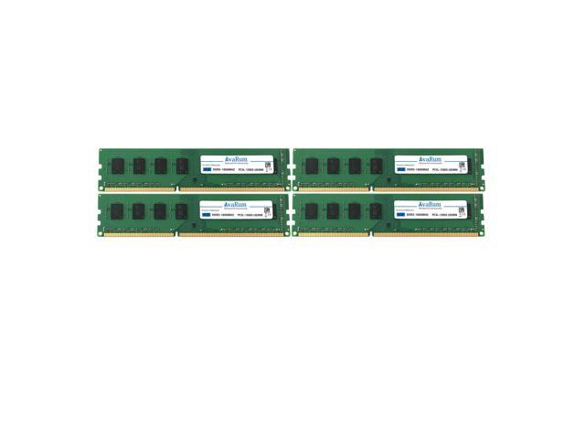 16GB (4 x 4GB) DDR3L 1600 (PC3L-12800) 2RX8 Desktop Memory Module by Avarum Ram