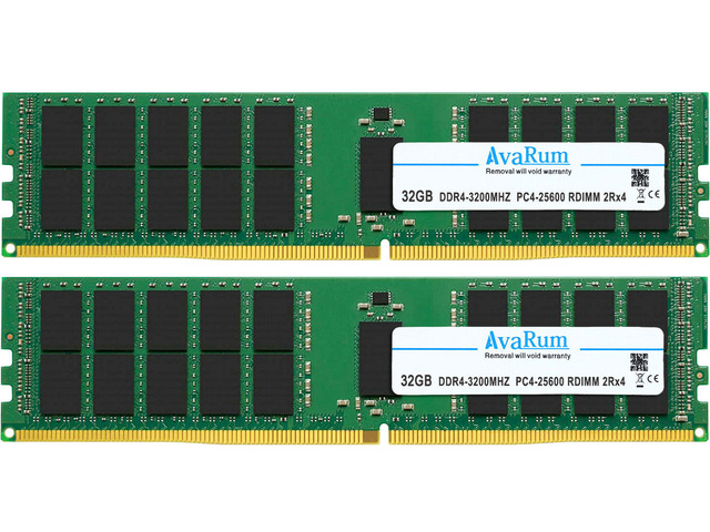Ddr4 Rdimm Memory 64GB Kit 2x32GB DDR4 3200MHz RDIMM 2Rx4 for Dell Servers by AVARUM RAM ...