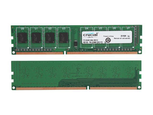Crucial 8GB (2 x 4GB) 240-Pin DDR3 SDRAM DDR3L 1600 (PC3L 12800) Micron Chipset High Density Desktop Memory Model CT2K51264BD160BJ