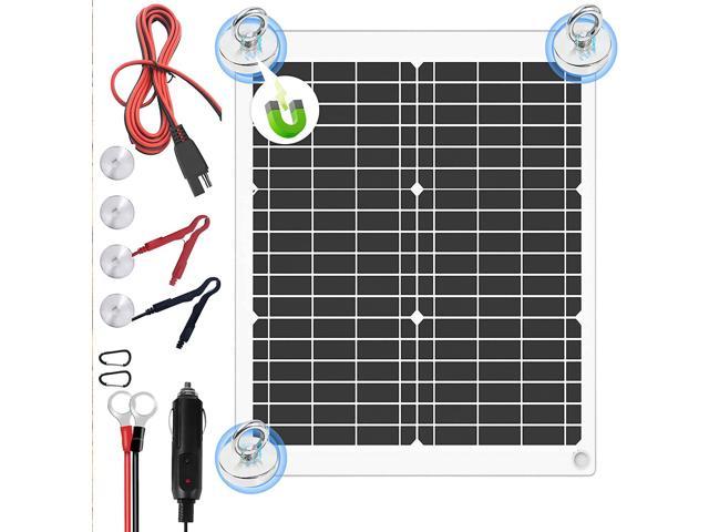 20W Solar Battery Panel Charger 12 Volt with Magnetic Attachment - Solar  Battery Maintainer for Car, Boat, RV - Solar Trickle Charger with 3-Color  LED Indicator, Higher Conversion Rate 
