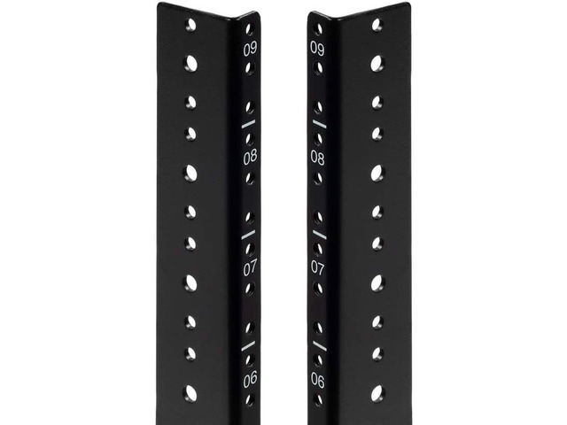9u Steel Rack Rails NavePoint 9U Vertical Rack Rail Pair DIY Kit with Hardware, Black ...