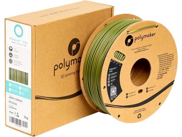 2.85mm(3mm) ASA Filament 2.85mm Army Green ASA, 1kg Heat Resistant Weather  Resistant ASA 2.85 - Polymaker PolyLite ASA 3D Printer Filament Army Green