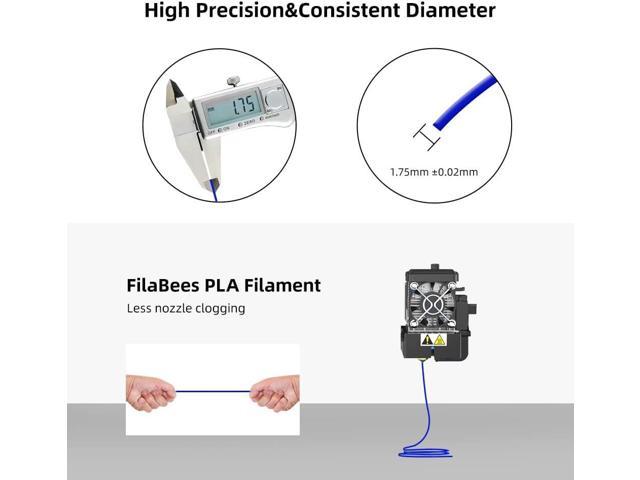 JAYO PLA+ Filament 1.75mm, PLA Plus 3D Printer Filament 1.1KG, Dimensional  Accuracy +/- 0.02mm, Neatly Wound Filament, Toughness 3D Printing Filament,  1.1 kg Spool(2.42 LBS), 363 Meters, PLA+ White 