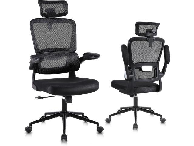 Flysky Ergonomic Office Desk Chair Breathable Mesh Swivel Computer Chair,  Lumbar Back Support Task Chair, Office Chairs with Wheels and Flip-up