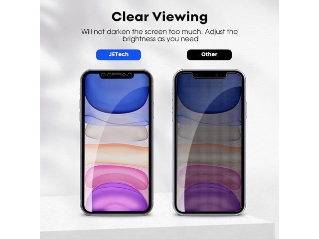 JETech 4 Way 360° Privacy Screen Protector for iPhone 11/iPhone XR  6.1-Inch, Anti-Spy Full Coverage Tempered Glass Film with Easy Installation  Tool, 2-Pack – JETech Official Online Store
