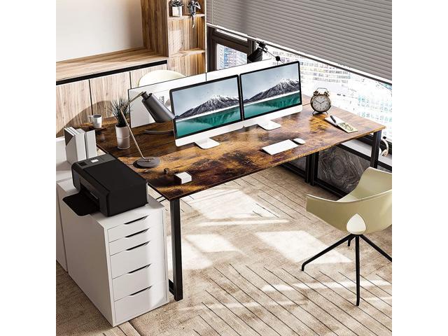 Coleshome 55 Inch Computer Desk, Modern Simple Style Desk for Home Office,  Study Student Writing Desk,Vintage