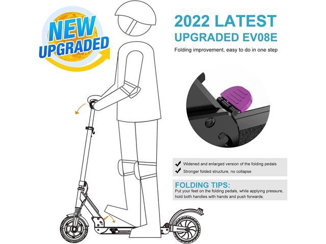Electric Scooter for Teens with Dual Braking Safety System Electric Scooter for Adults with 350W Motor Folding Electric Scooter with 8 Tires Up to 20MPH & 22 Miles EverCross Electric Scooter 