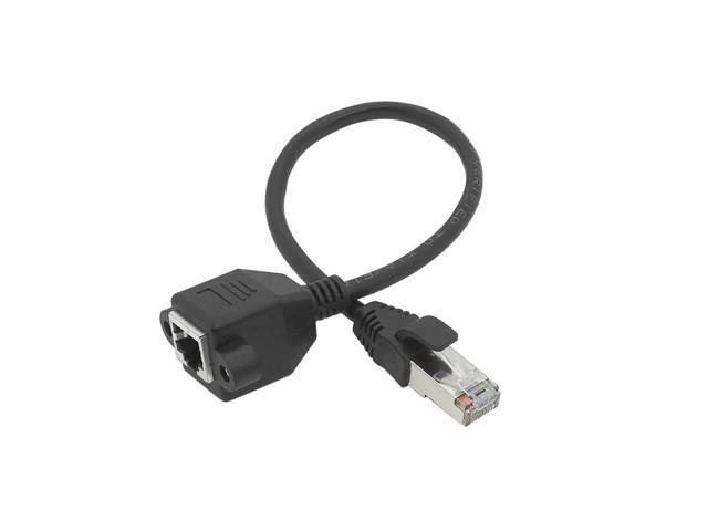 30CM RJ45 Short Cable Male To Female Screw Panel Mount Ethernet LAN ...