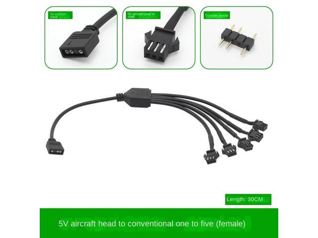 5V 3PIN 1 to 1/2/3/4/5/6/8 Computer motherboard Splitter Convert Cable ...