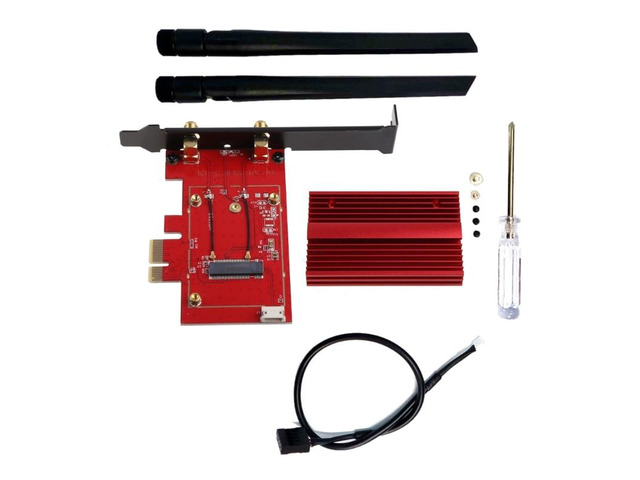 Ngff Ekey Pcie-1x To m.2 Ngff-Ekey Mini Mini Wireless Wifi Network Card Adapter ...