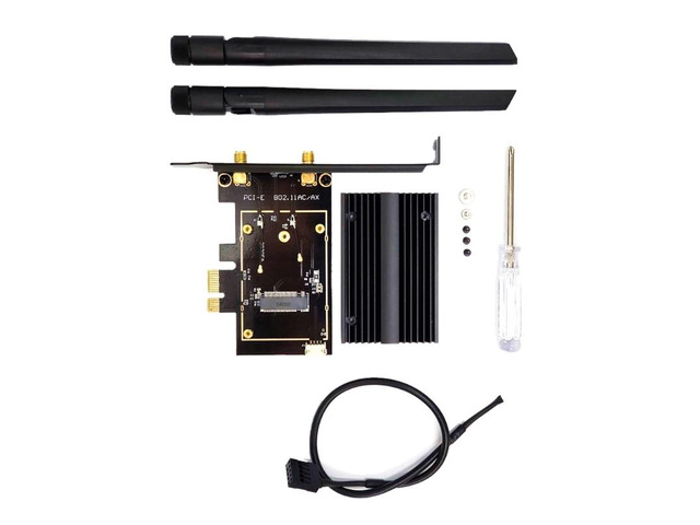 Ngff Ekey Pcie-1x To m.2 Ngff-Ekey Mini Mini Wireless Wifi Network Card Adapter ...