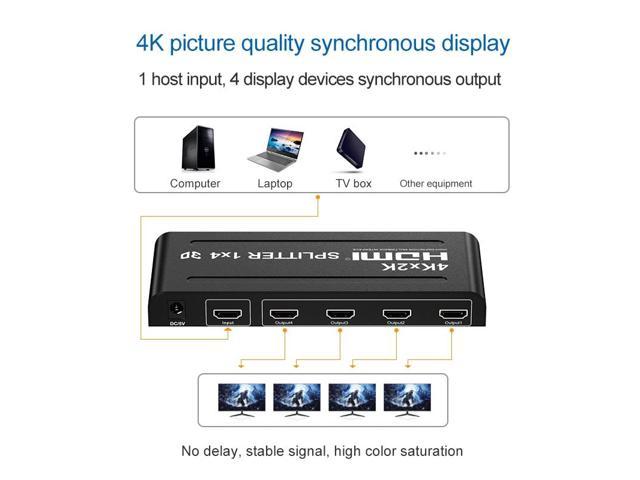 Répartiteur Splitter HDMI 1 entrée-4 sorties Ultra HD 4Kx2K (130-1404) à  250,00 MAD 