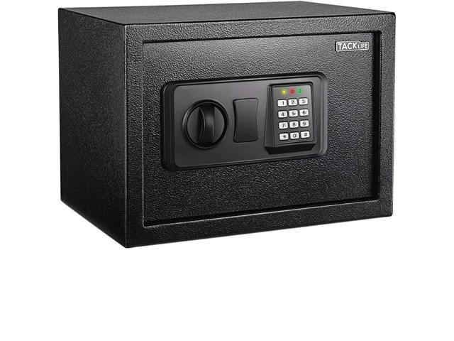 TACKLIFE HES25A-Safe Box 0.5 Cubic Feet Digital Lock Box with Instruction Light for Money Safe Cash Jewelry Passport Gun Security