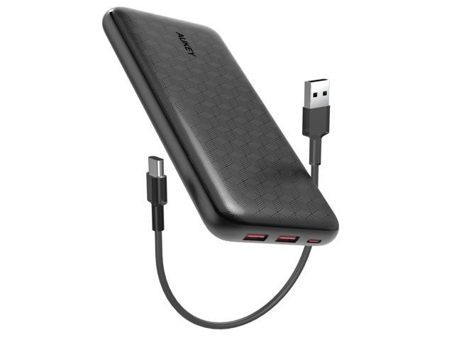 pour iPhone X/ 8/ Plus/ 7/ 6s Tablet iPad Samsung S8+/ S8 Power Bank avec 2 Entrée Lightning et Micro USB AUKEY Quick Charge 3.0 Batterie Externe 20000mAh 
