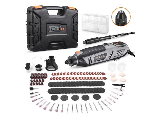 TACKLIFE RTD36AC Rotary Tool 200W Power Variable Speed with 170 Accessories, MultiPro Keyless Chuck and Flex Shaft, Carrying Case, Multi-Functional for Around-The-House and Crafting Projects - RTD36AC