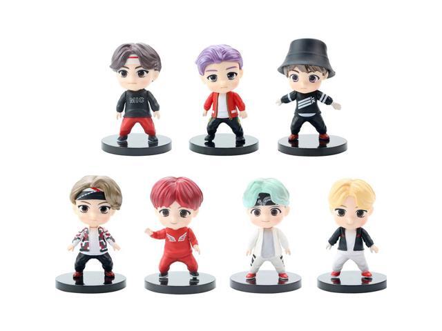 Bangtan Boys Groups 7Pcs/Set New Kpop RM Jin Suga JHope Jimin V Jungkook Doll Toys Action Figure Star Idol Cute ARMY Figurine